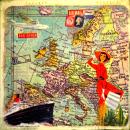 058 Mediterranean Sea - 3-ply - ppd - Gwenaelle Trolez 2014 - Map of the World